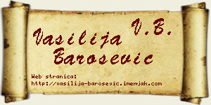 Vasilija Barošević vizit kartica